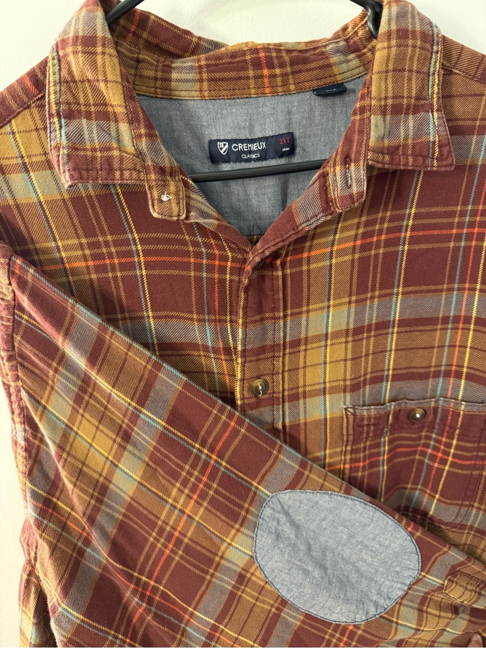 Daniel Cremieux Plaid Button-Down Shirt in Rust, Mustard & Gray Accents